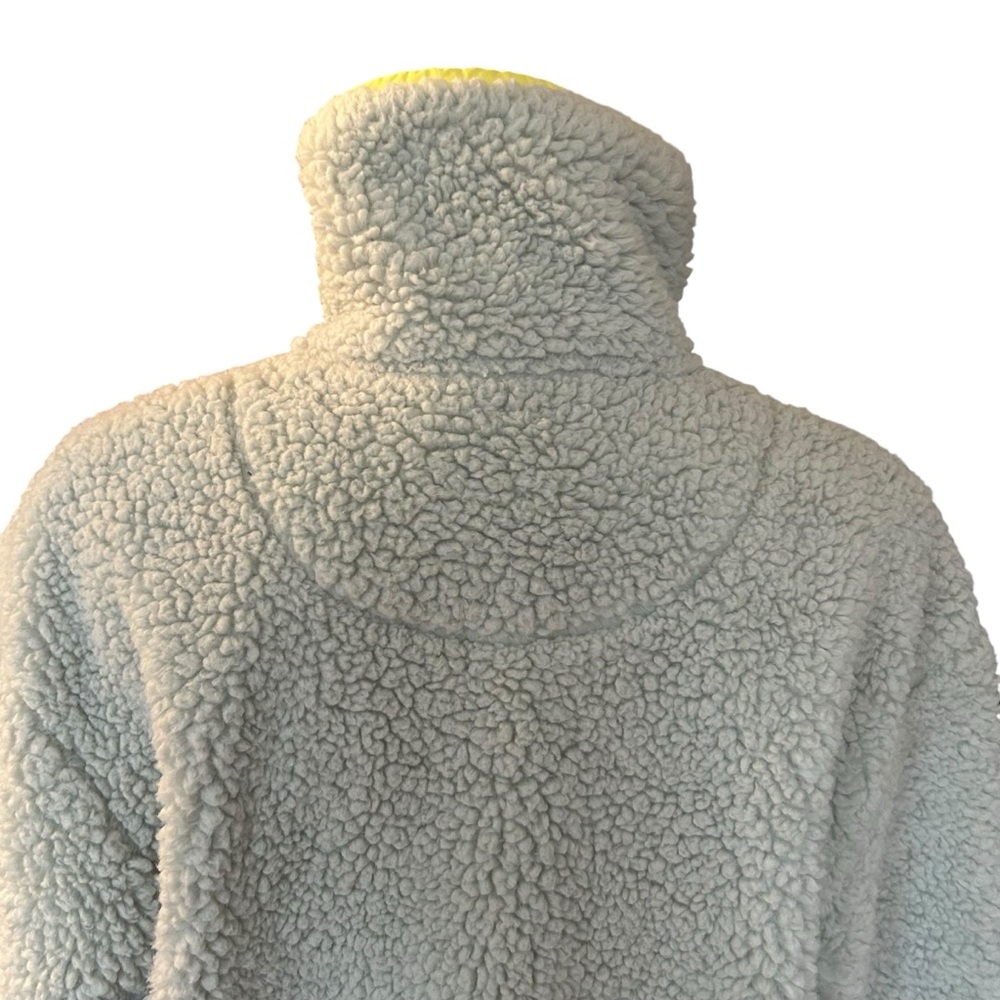 Anthropologie Half Zip Fleece Pullover Teddy Sherpa Women’s SZ Small Gray Cozy - Picture 9 of 11